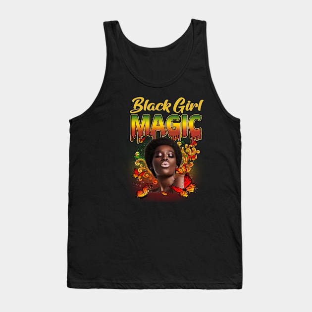 Black Girl Magic, Beautiful Black Woman, Black women, Black Queen Tank Top by UrbanLifeApparel